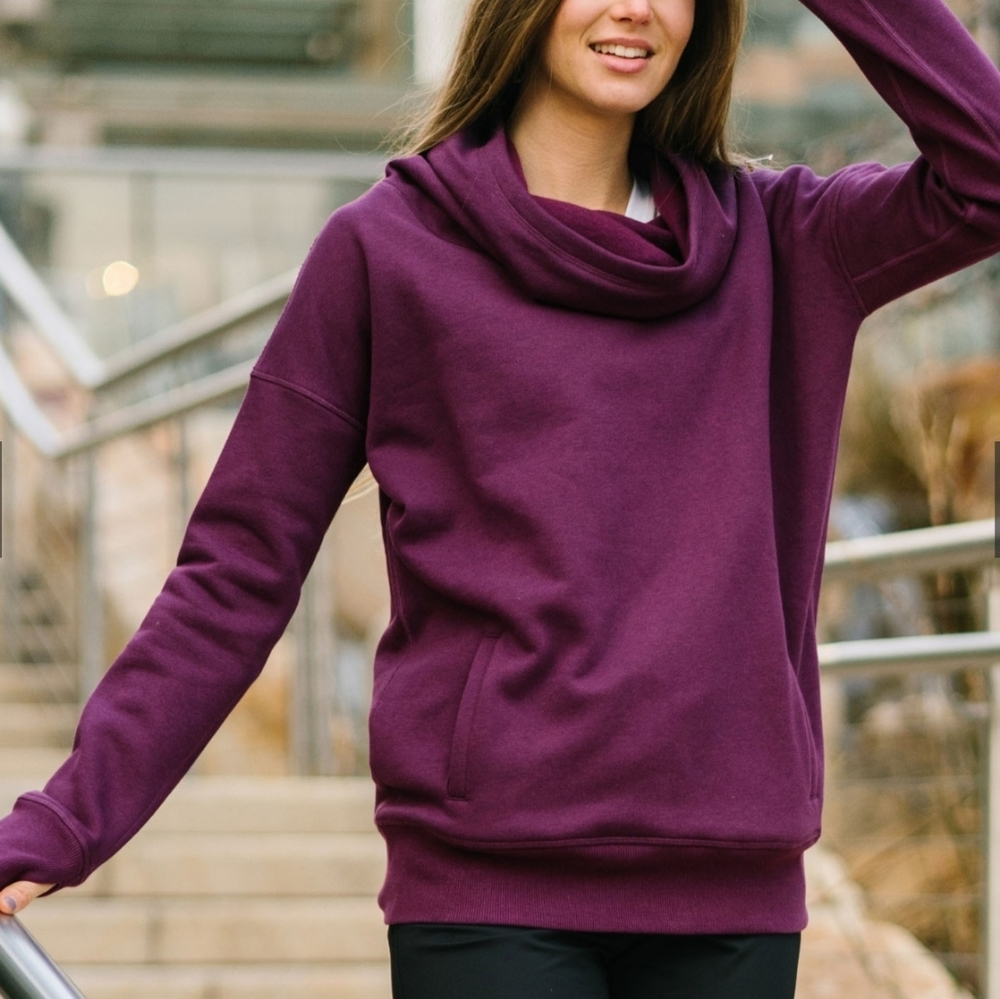 Brand new with tags, Zyia Plum Oh so Soft Hoodie Size L